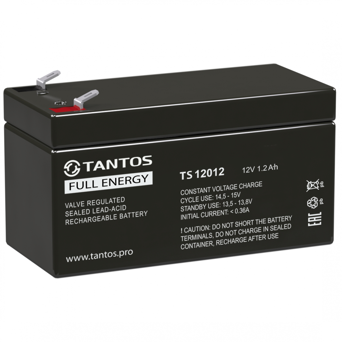 TS 12012 - Аккумулятор 12В 1,2 А∙ч Tantos АКБ свинцово-кислотная, AGM