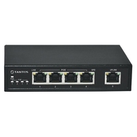 TSn-4P5G - 5-портовый Ethernet-коммутатор с PoE. 4 POE Ethernet 10/100/1000Мб портов, 1 порт 10/100/1000Мб Ethernet